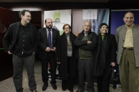 De izq a dcha, Jose Manuel Fajardo, Manuel Torres, Gema Martn,Juan Goytisolo, Carlota Alvarez Basso y Ramin Jahanbegloo