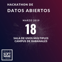 Cartel anunciador del hackathon que se celebra este lunes