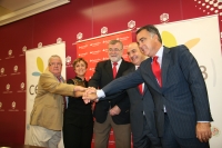 De zq a dcha, Enrique Aguilar, Isabel Gonzlez, Jose Manuel Roldn, Juan Francisco Marijun y Jose Antonio Cristbal