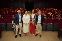 De izq. a dcha., Rafael Trócoli, Mª Paz Aguilar, Lourdes Arce y Francisco Romero, durante la inauguración de las jornadas