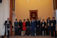 Momento de entrega de los premios a los mejores alumnos de Bachillerato