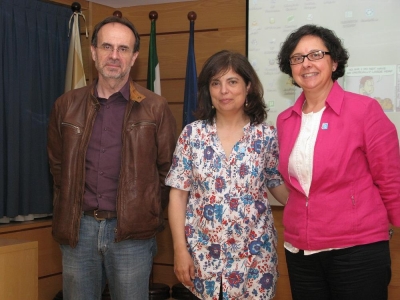 De izq a dcha Luis Camacho, Salette Reis y Teresa Roldn