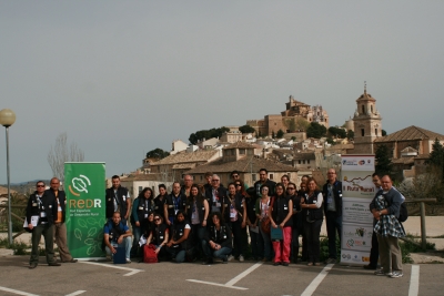 Los participantes durante la primera etapa de la ruta