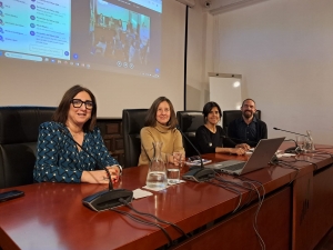 De izquierda a derecha, Marga Sánchez, María Martín, Elena Lázaro y Manuel González