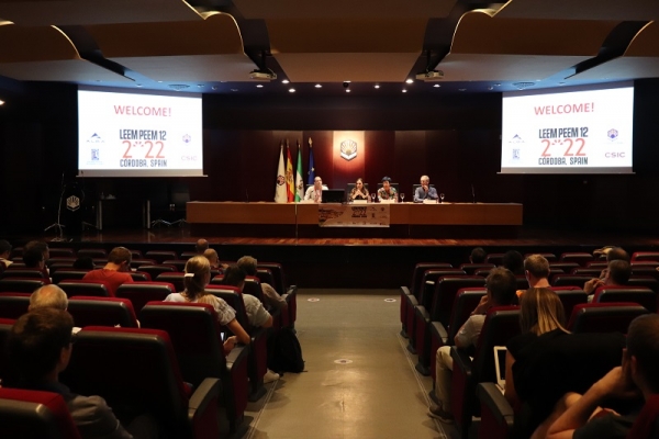 Inauguración del Congreso por Juan de la Figuera, Mª. José Polo Gómez, Lucía Aballe y Ruud Tromp